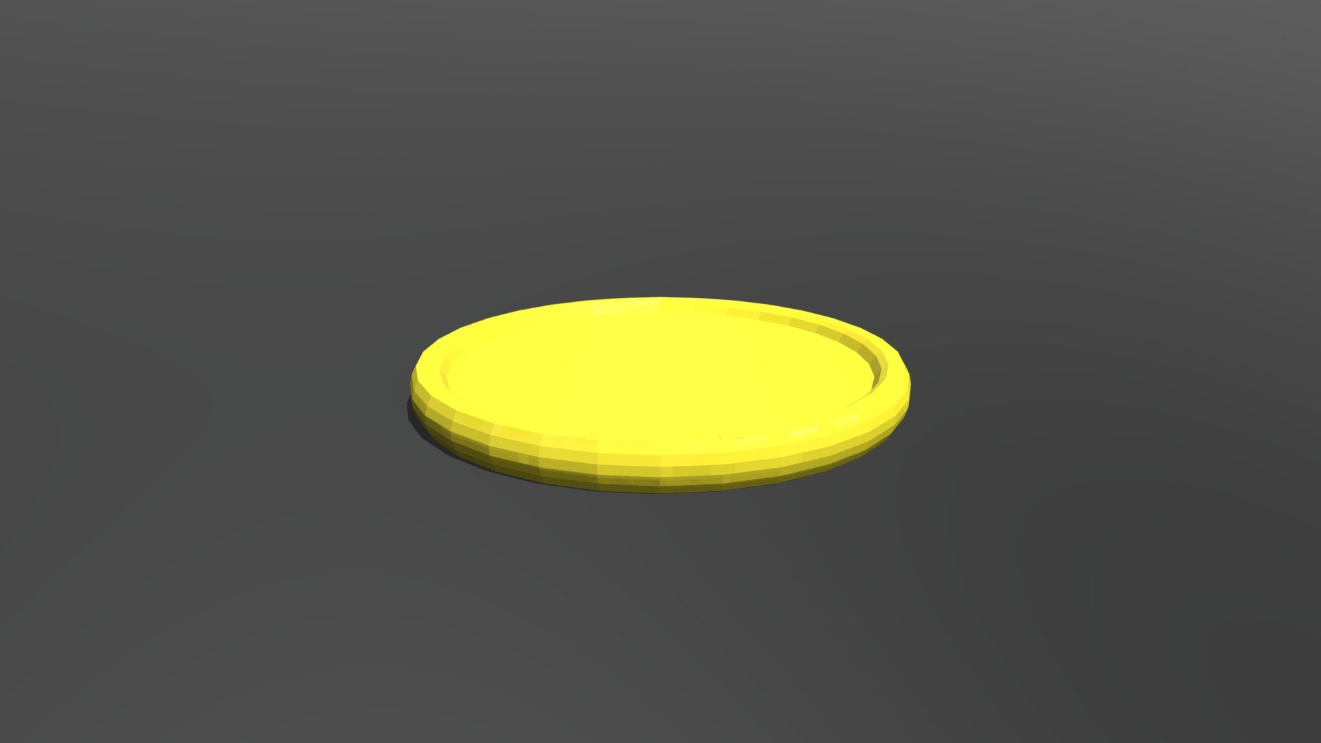 Lowpoly 3D coin | 3D gold coin