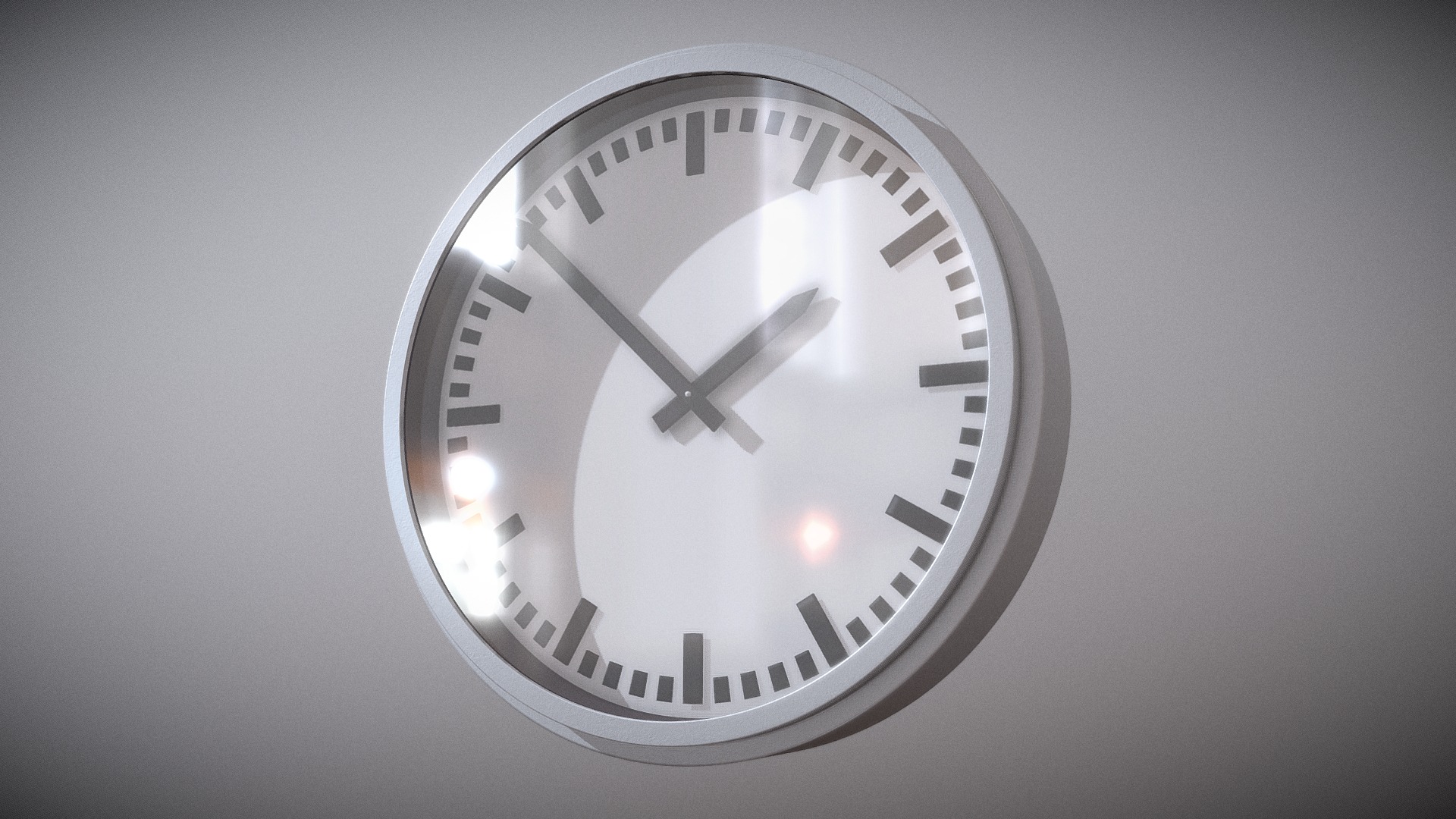 3D model Train Station Clock (High-Poly) - This is a 3D model of the Train Station Clock (High-Poly). The 3D model is about a clock on a wall.