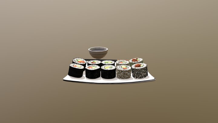 Sushi Set 3D Model