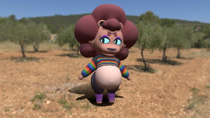 Cannoli - Animal Crossing Style - Pregnant 3D Model