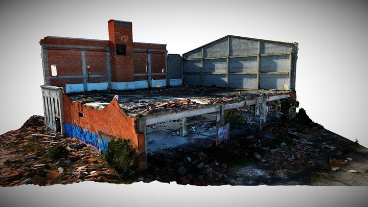 Architectural Evolution: Ruined Building 3D Model