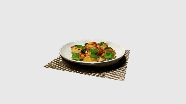 Grilled Chicken with Basil 3D Model