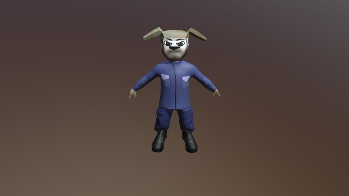 Уборщик Владимир - п'ять ночей с Юнитом 4 школа 3D Model