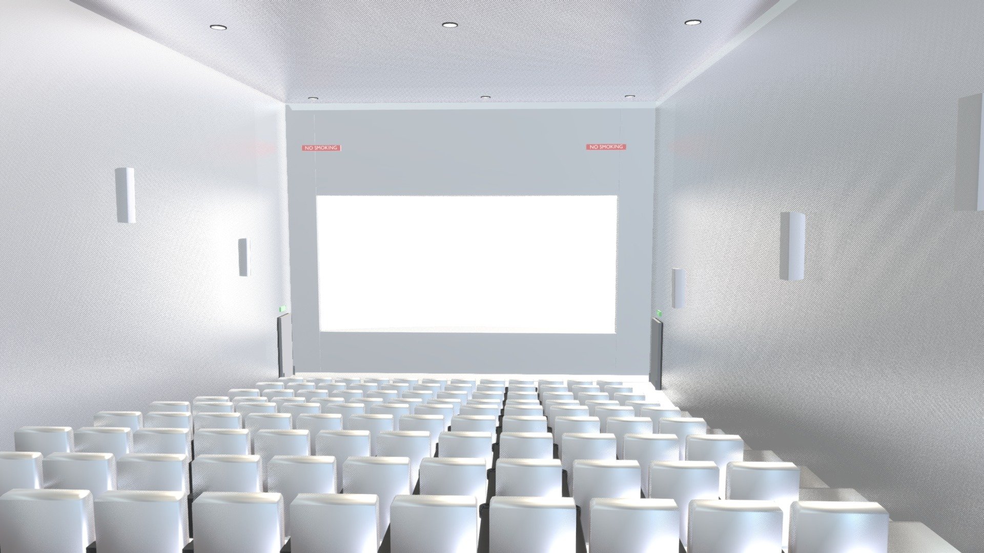 Theater Cinema hall projector Movie 3D model by shyam