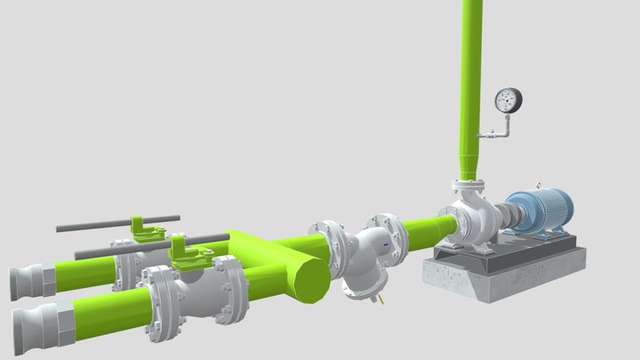 CENTRIFUGAL PUMP WITH A DOUBLE SUCTION 3D Model