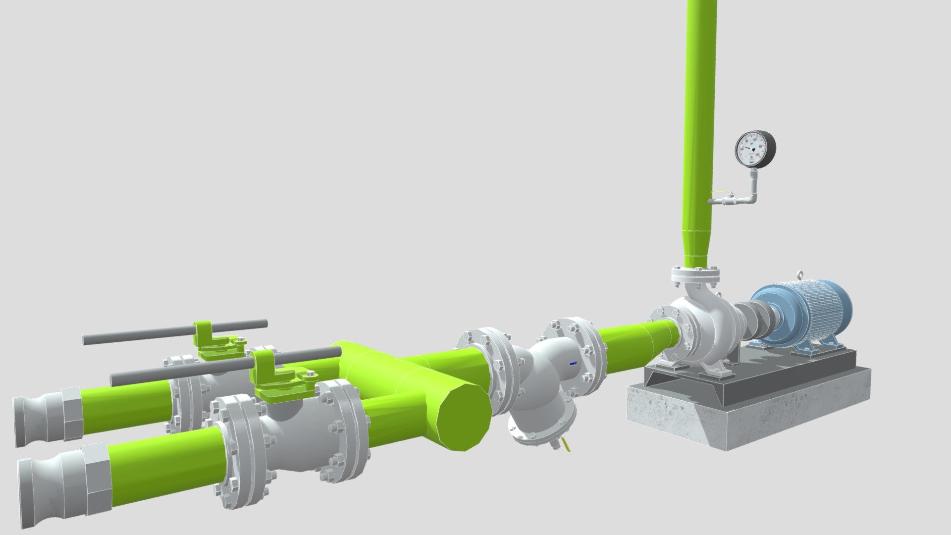 CENTRIFUGAL PUMP WITH A DOUBLE SUCTION - Download Free 3D model by ...