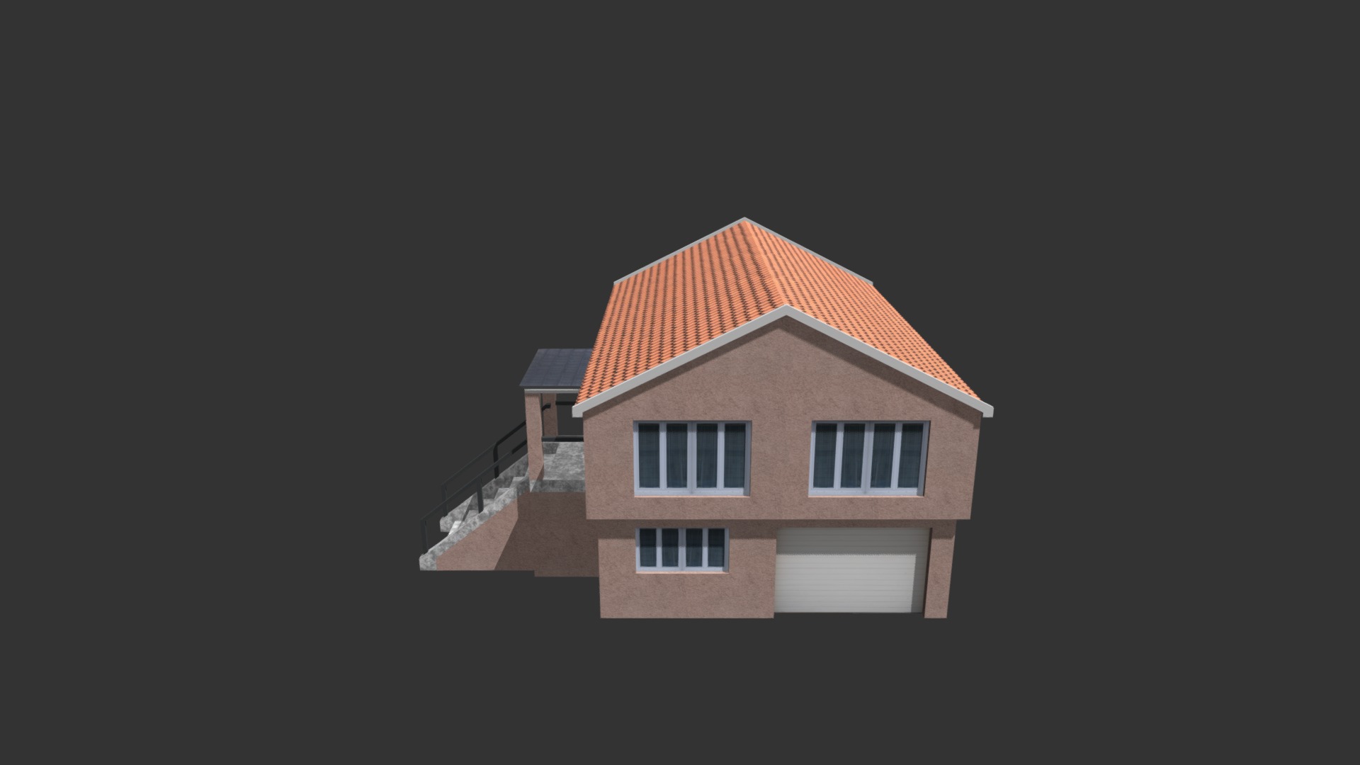 3D model House 03 - This is a 3D model of the House 03. The 3D model is about a house with a red roof.