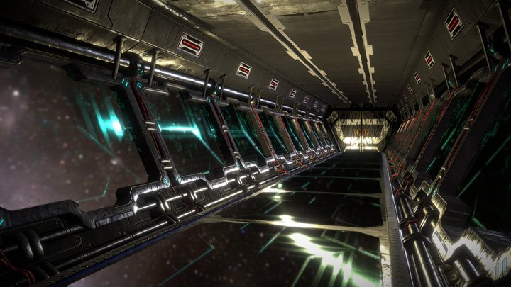 SCI FI  Corridor 3D Model