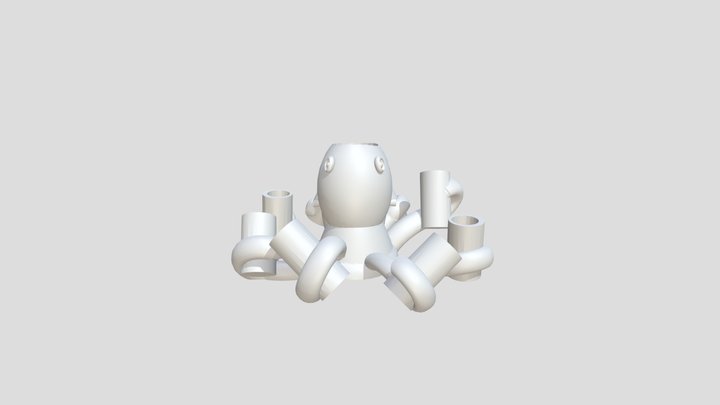 Octupus Flower Pot 3D Model