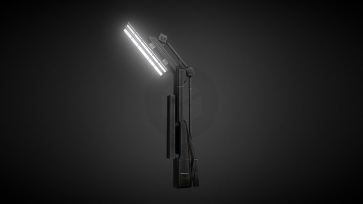 Sci-Fi Street Lamp 3D Model