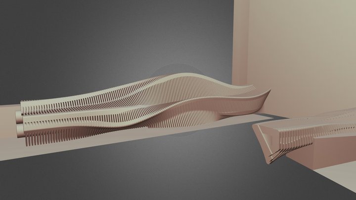 Wavelet bench model 3D Model