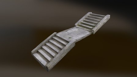 Concrete stairs 3D Model