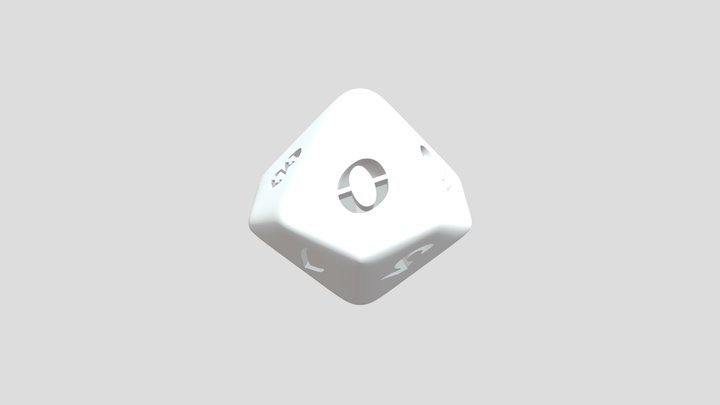 D10 from Hollow Dices Set 3D Model
