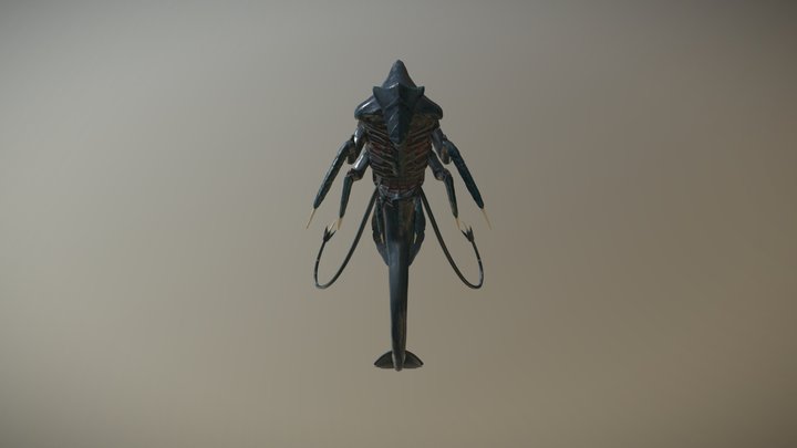 Aquatic Tyranid 3D Model