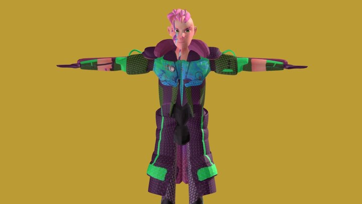 Eggplant-man 3D Model