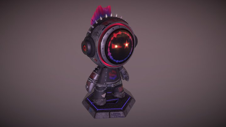 Meet Mat the cyberpunk 3D Model