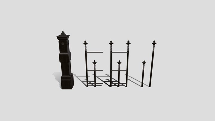 Cemetery Fence 3D Model