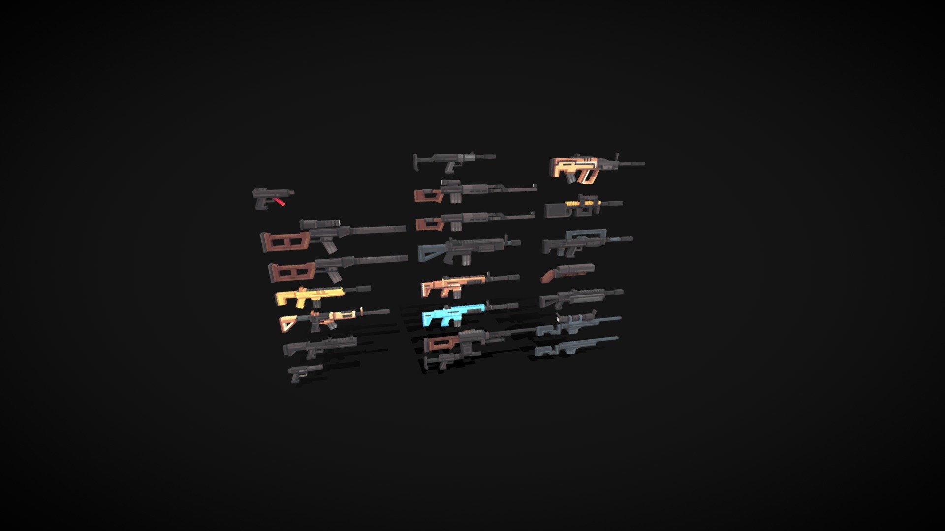 Guns Pack Infestation - 3D model by BasModel (@Thapnarong.Hemgo ...