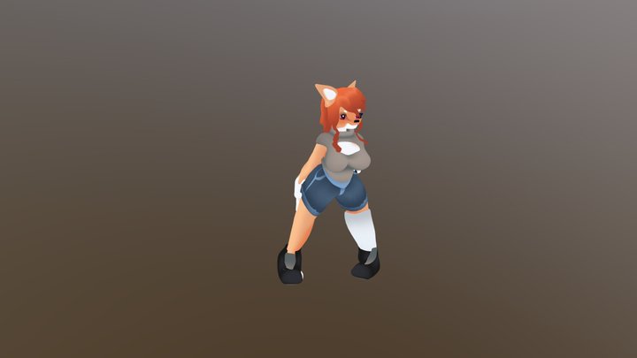 Female Furry Character (Work in progress) 3D Model