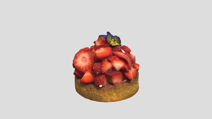 Strawberry Pie 3D Model