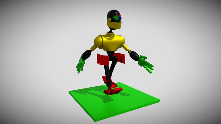 RobotoWalkingAnimation 3D Model