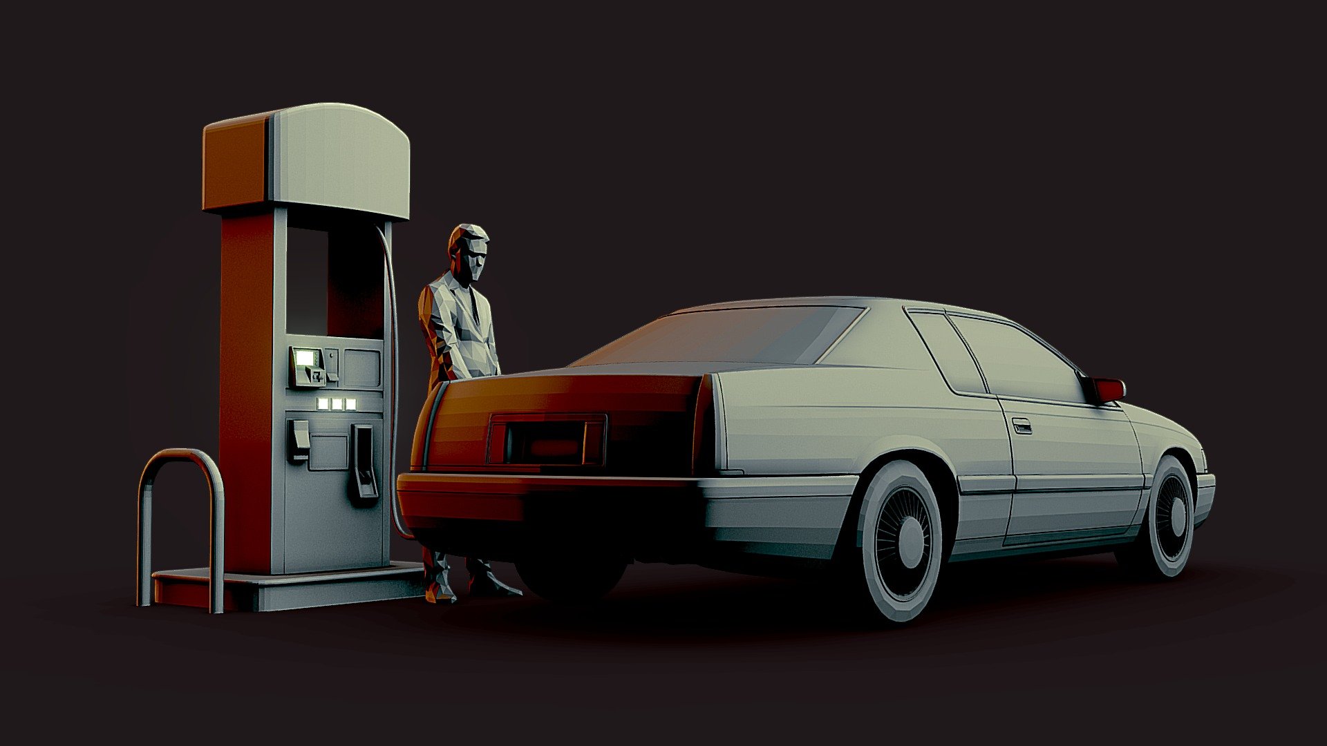 On Gas Station [Alternative Render] - 3D model by kanistra [59f2d58 ...