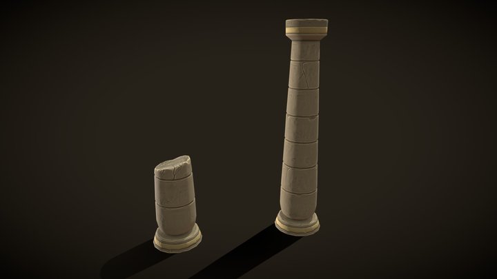 Tomb Pillar 3D Model