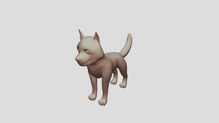 Husky Puppy 3D Model