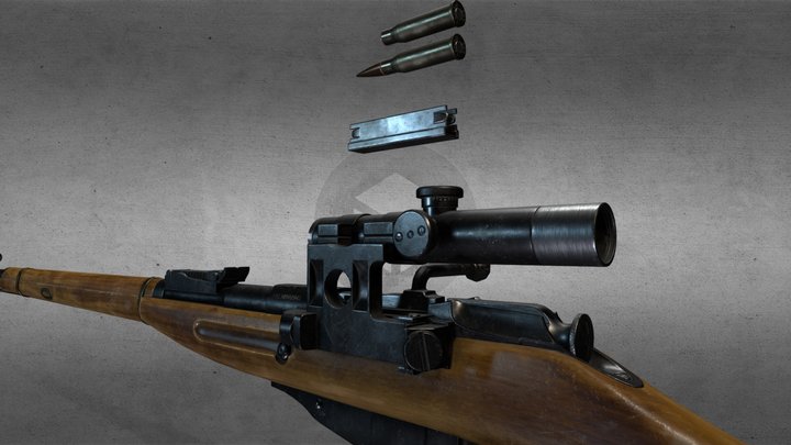 Mosin-Nagant 9130 Sniper 3D Model