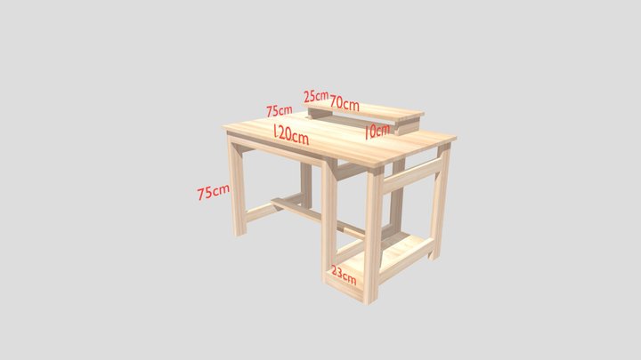 Design Meja November75 3D Model