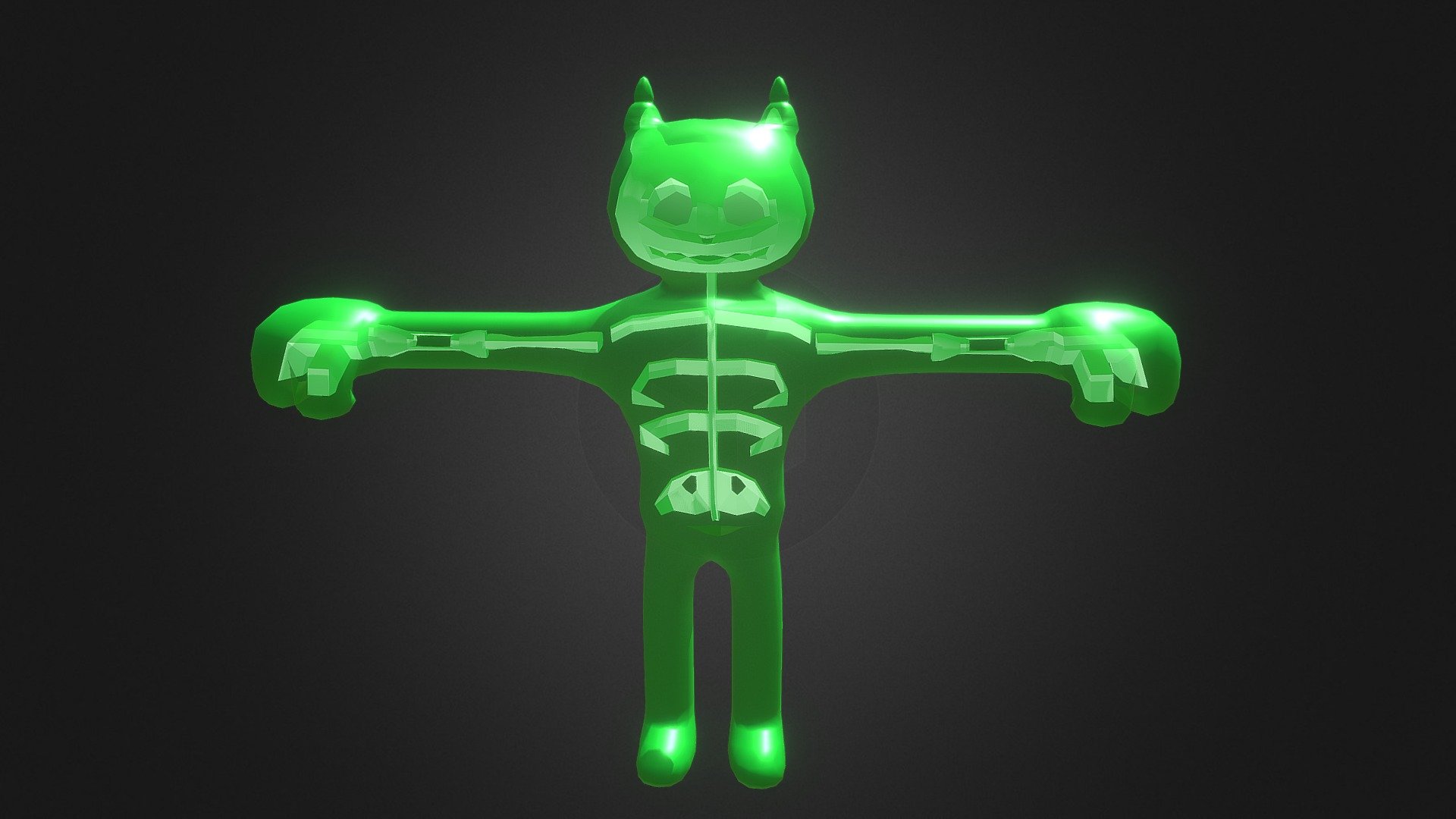 Punch minion (Green) Radiactive version — Sketchfab embed 3D viewer