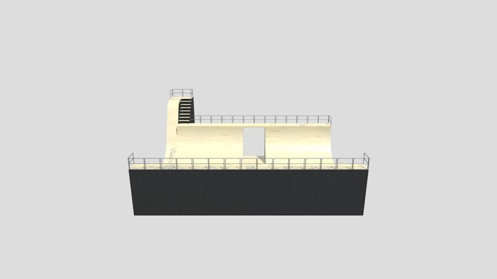 Halfpipe Ramp 3D Model