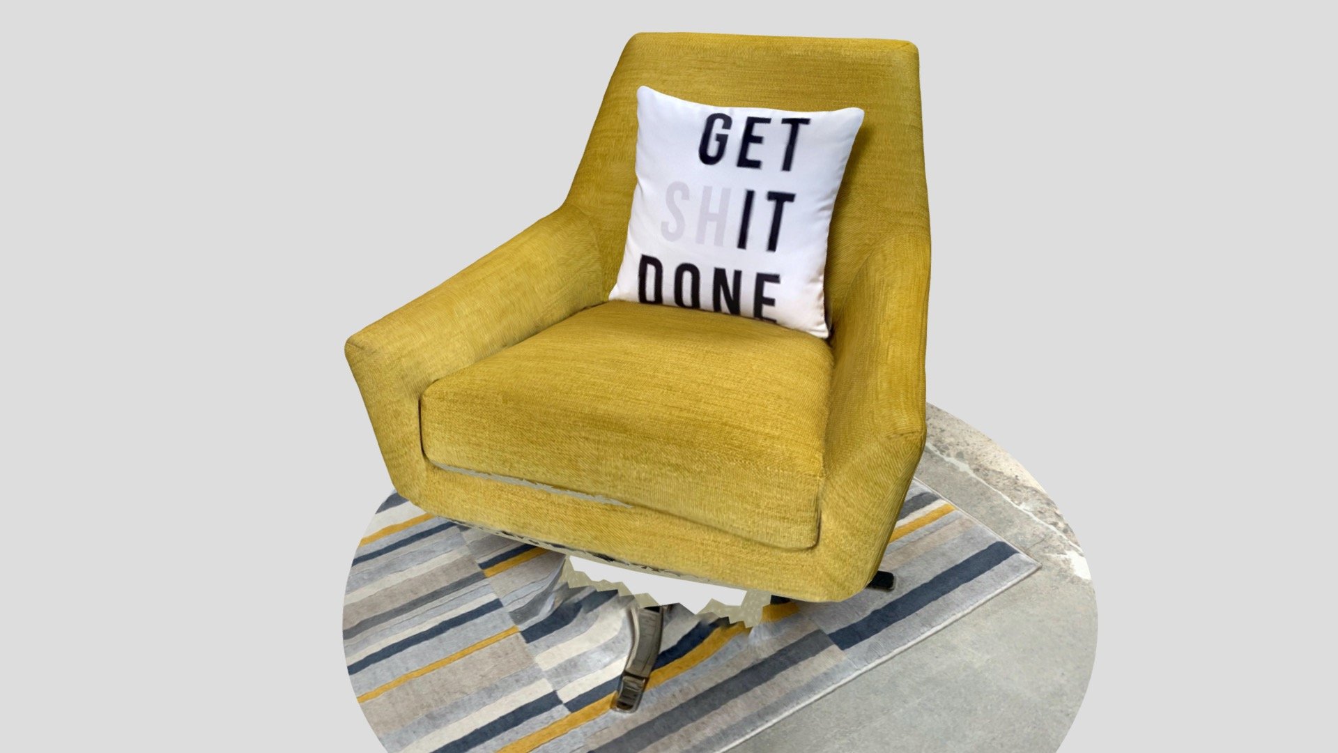 Get Shit Done - Chair in our office.