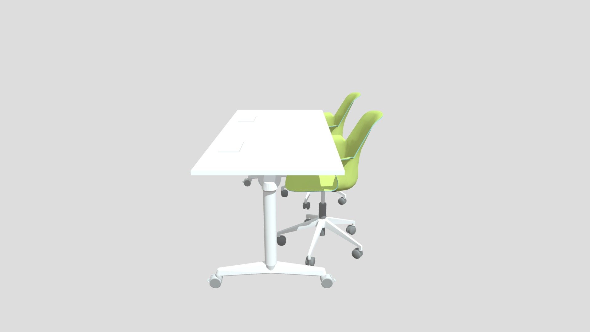 Ahmanson Lab Steelcase Table & Chairs 2