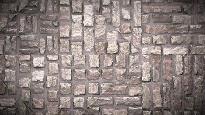 Ashlar Bricks 3D Model