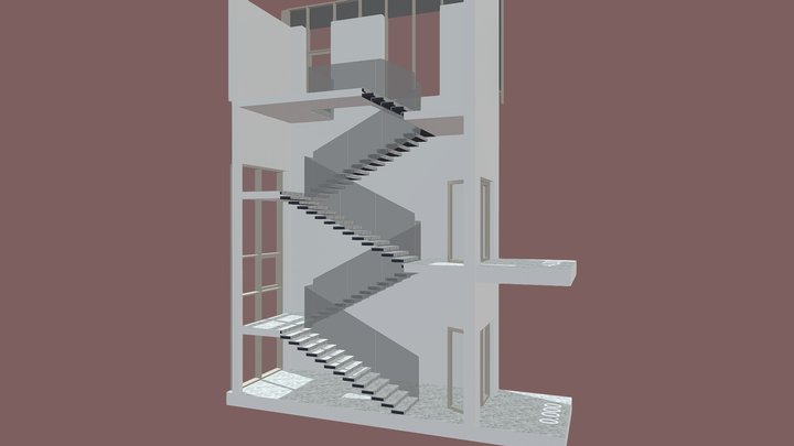 лестница бассейн 2 3D Model