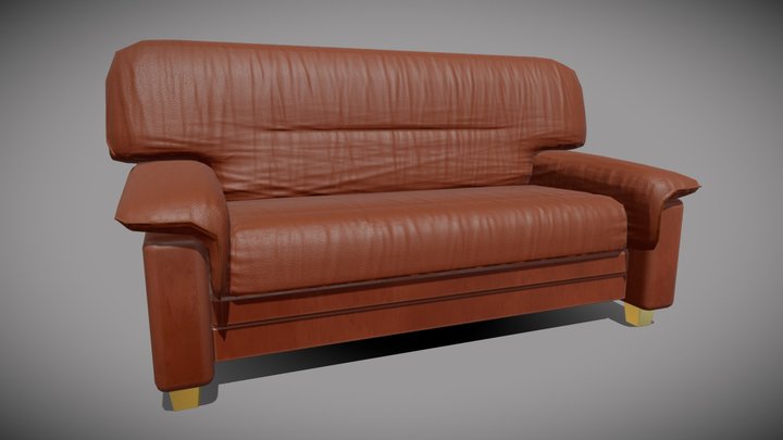 Leather Sofa/couch 3D Model