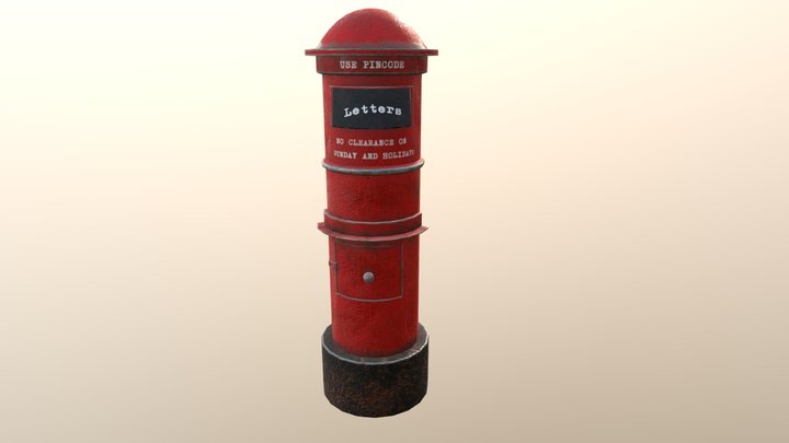 Indian Post Box 3D Model