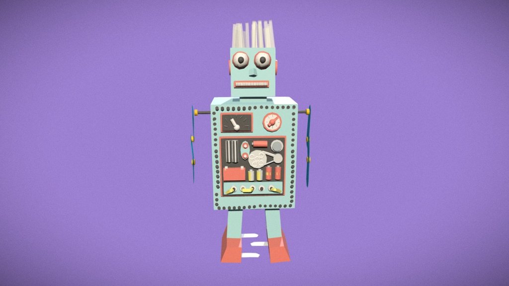 Japanese Toy Robot - 3D model by Randall Peltzer (@mogwai) [59fd930 ...