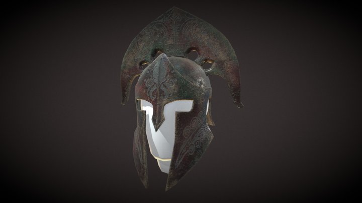 Gladiator Helmet - Sea Spartan 3D Model