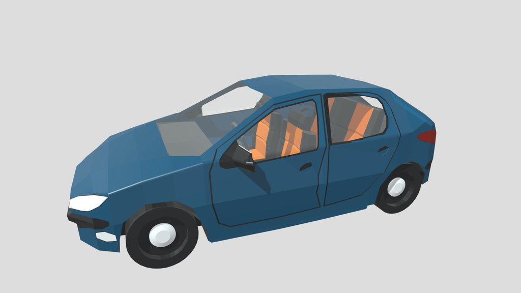 Peugeot 207 – Modèle 3D Low Poly / Game Ready