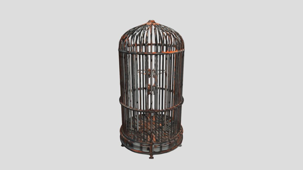 Iron Cage — 3D Model | Game Ready | PBR Textures