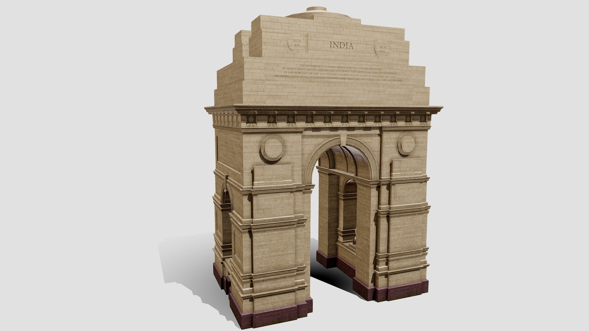 India Gate - Buy Royalty Free 3D model by Macwelshman (@Macwelshman)  [59fe553]