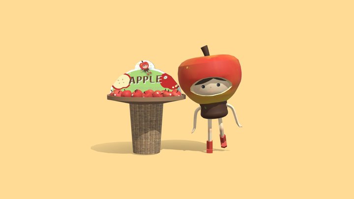 1121448032_邵心怡_蘋果小攤 3D Model