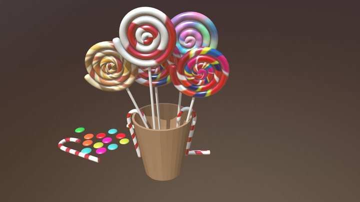 Леденцы и конфетки/lollypop and candy 3D Model