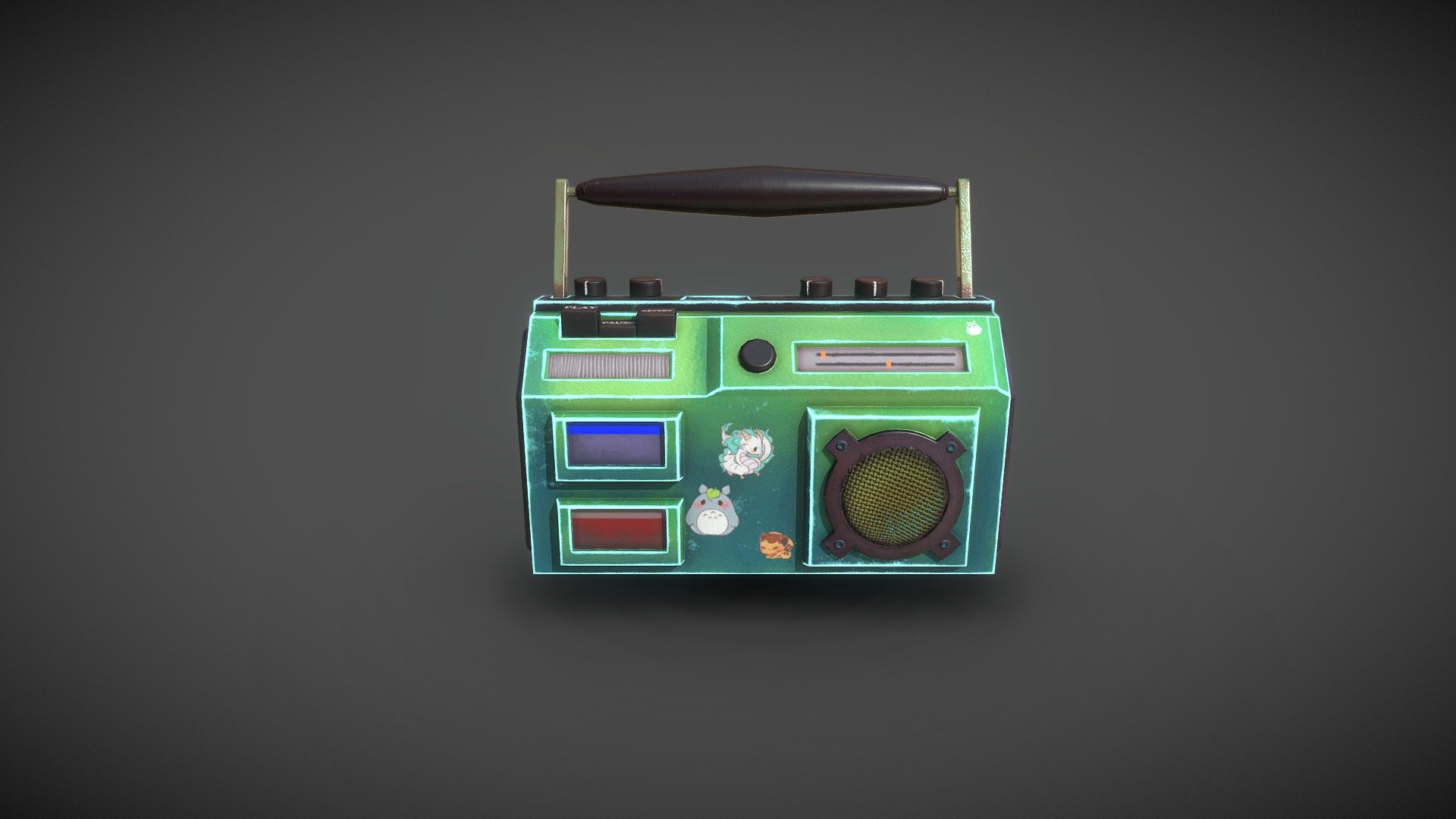 Stylized Radio Download Free 3D model by Kesenkai [59febdf] Sketchfab