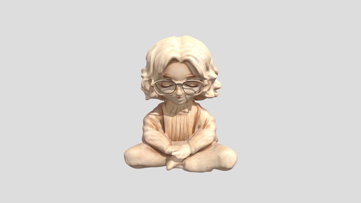 Serene Knit Figurine 3D Model