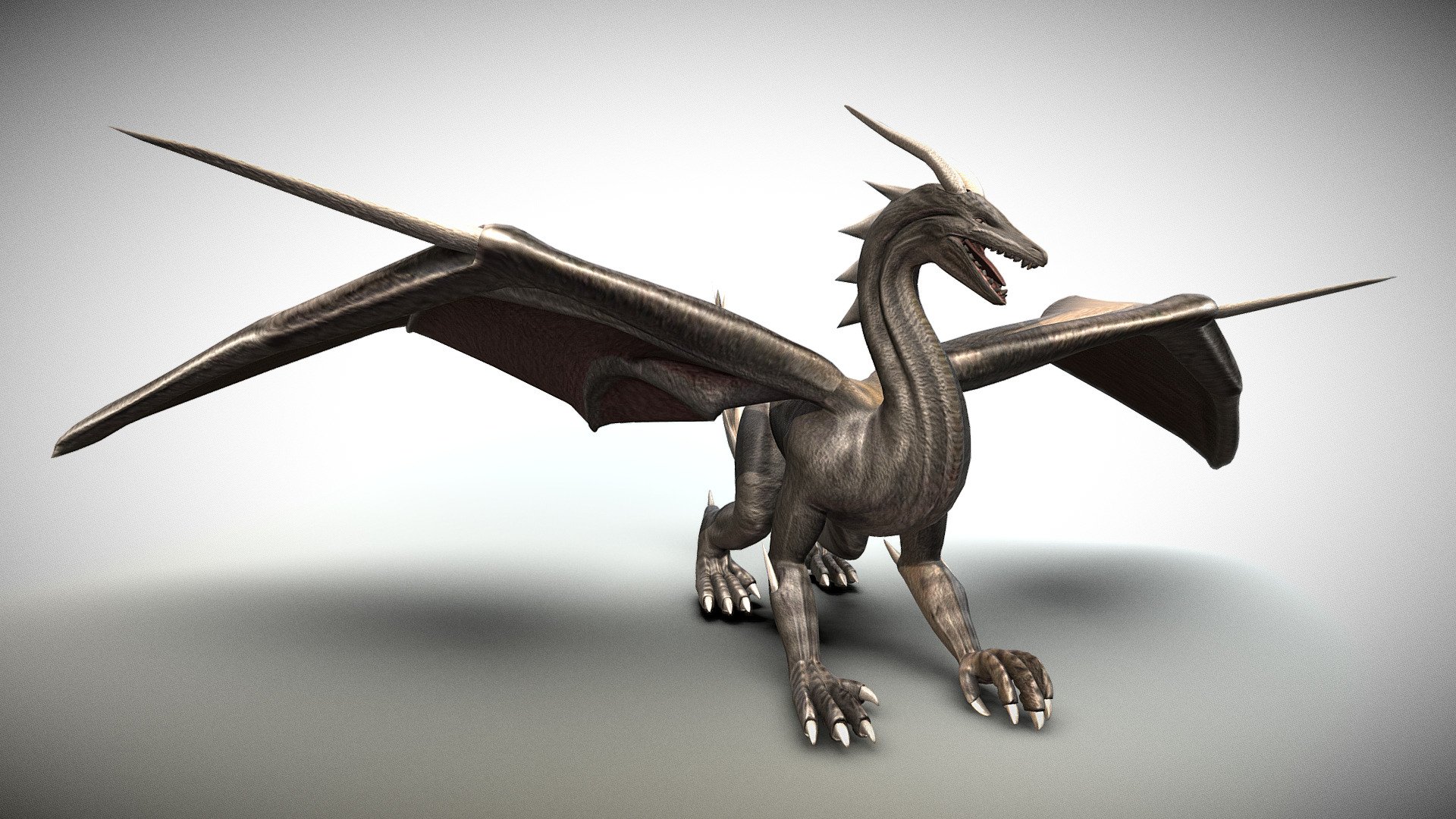Animated Dragon Three Motion Loops - Download Free 3D model by