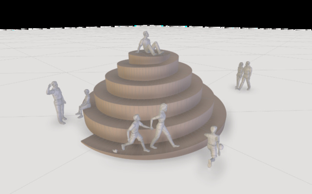 Spiral Pyramid - bench 3D Model