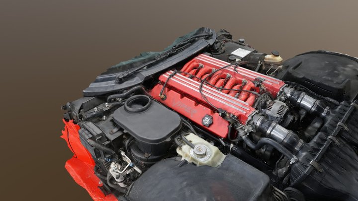 1994 Dodge Viper engine 3D Model